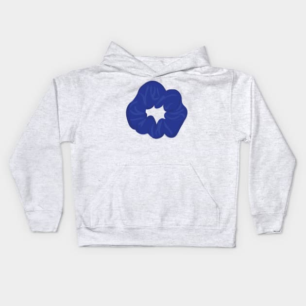 Royal blue Scrunchie Kids Hoodie by snowshade